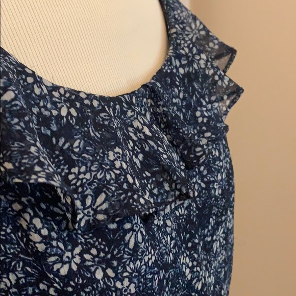 Express Navy Floral Dress - Picture 3 of 5